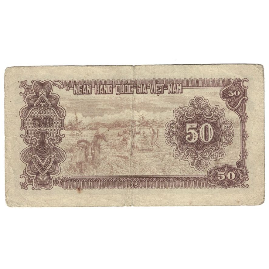 Banknote, Vietnam, 50 D<ox>ng, 1951, KM:61b, VF(20-25)