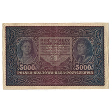 Biljet, Polen, 5000 Marek, 1920, 1920-02-07, KM:31, TTB+