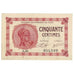 Francia, Paris, 50 Centimes, 1920, Chambre de Commerce, SPL, Pirot:97-10