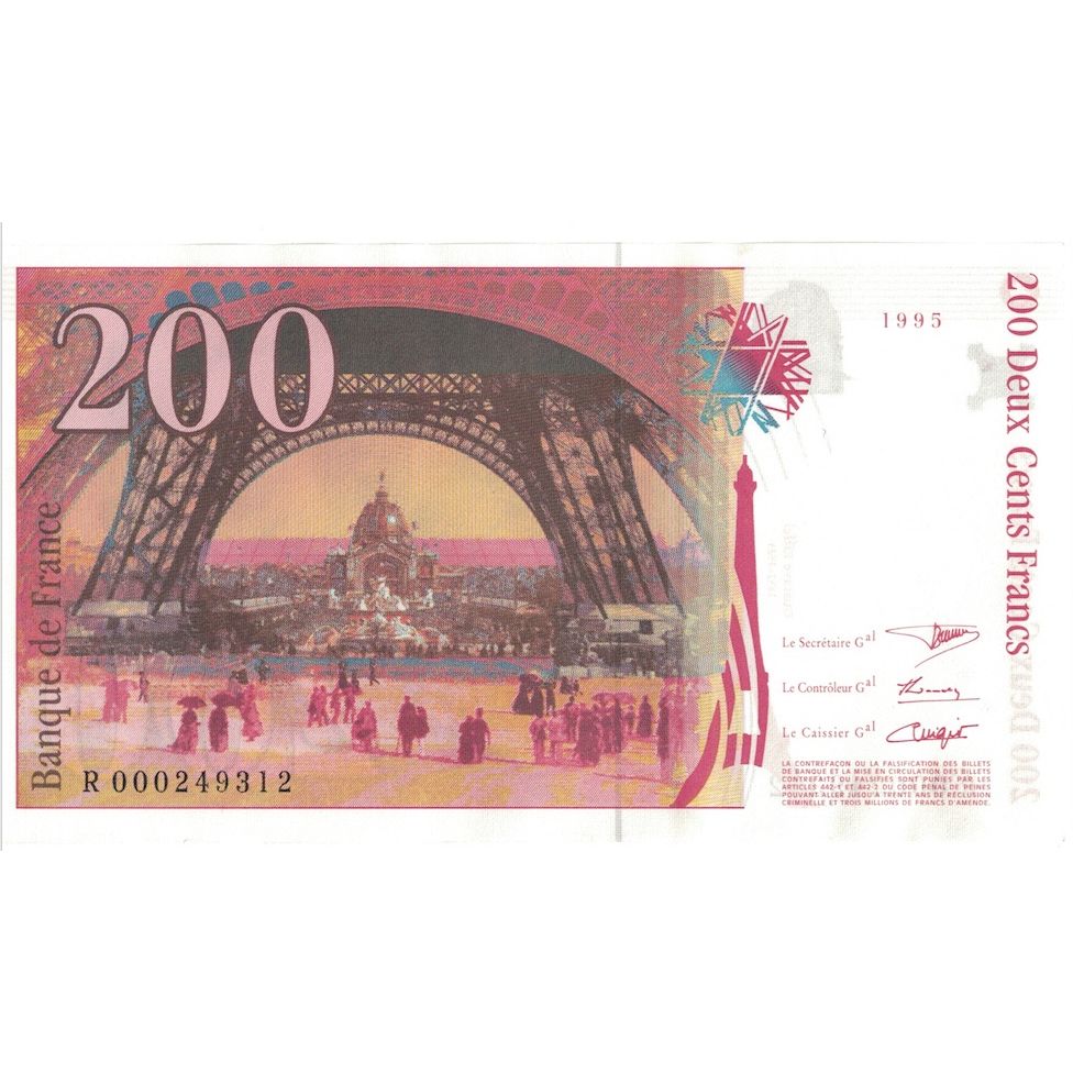 Frankrijk, 200 Francs, Eiffel, 1995, R.000249312, SPL, Fayette:75.1, KM:159a