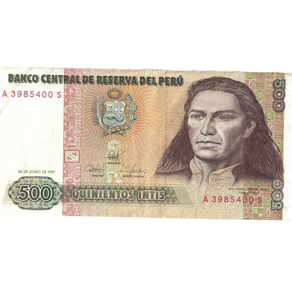 Banconote, Perù, 500 Intis, 1987, 1987-06-26, KM:134a, BB+