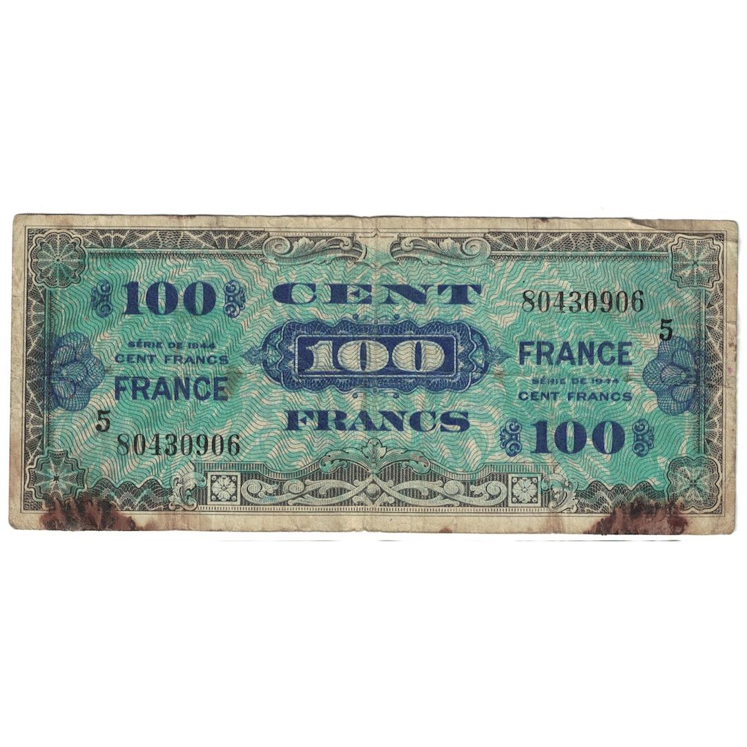 France, 100 Francs, 1945 Verso France, 1945, Série 5, B+, Fayette:VF25.5
