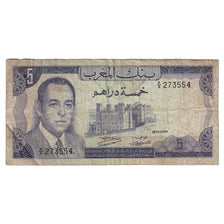 Billet, Maroc, 5 Dirhams, 1970, KM:56a, TB