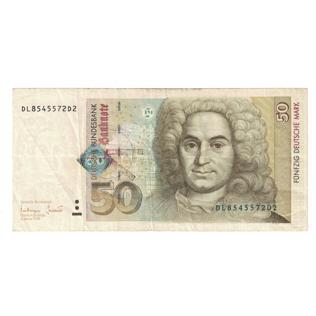 Banconote, GERMANIA - REPUBBLICA FEDERALE, 50 Deutsche Mark, 1996, 1996-01-02