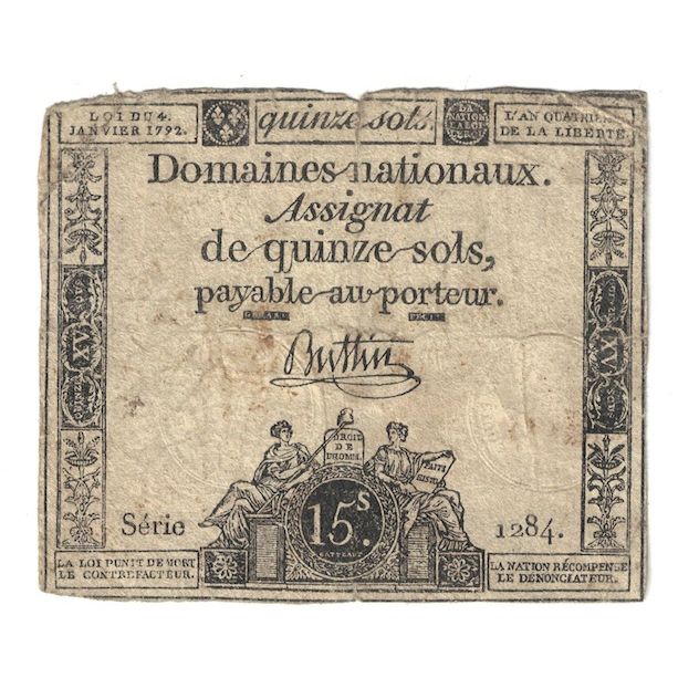 Frankrijk, 15 Sols, 1792, Série 1284, TB, KM:A65, Lafaurie:160