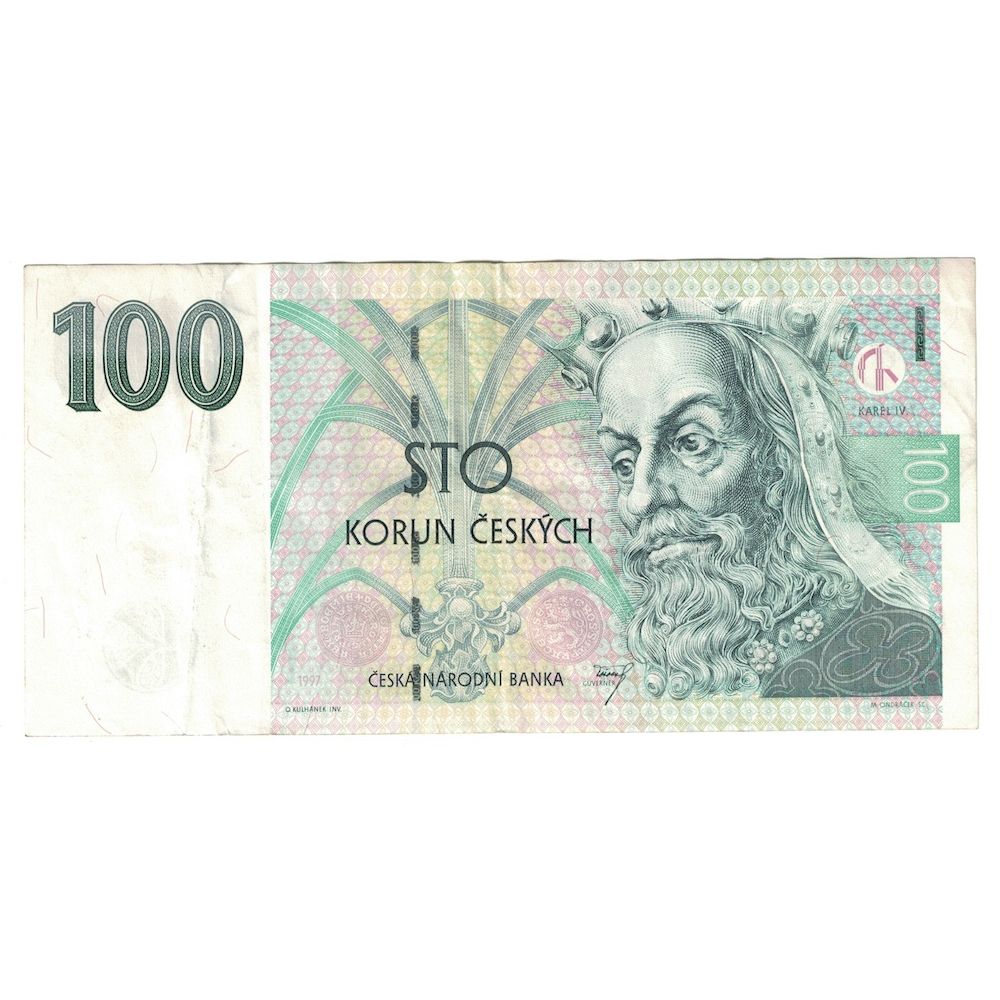 Geldschein, Tschechische Republik, 100 Korun, 1997, KM:18, SS+