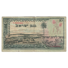 Banknote, Israel, 10 Lirot, 1955, KM:27b, VF(30-35)