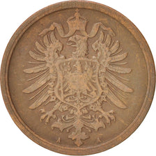 GERMANY - EMPIRE, Wilhelm I, 2 Pfennig, 1876, Berlin, EF(40-45), Copper, KM:2