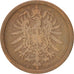 GERMANY - EMPIRE, Wilhelm I, 2 Pfennig, 1876, Berlin, EF(40-45), Copper, KM:2