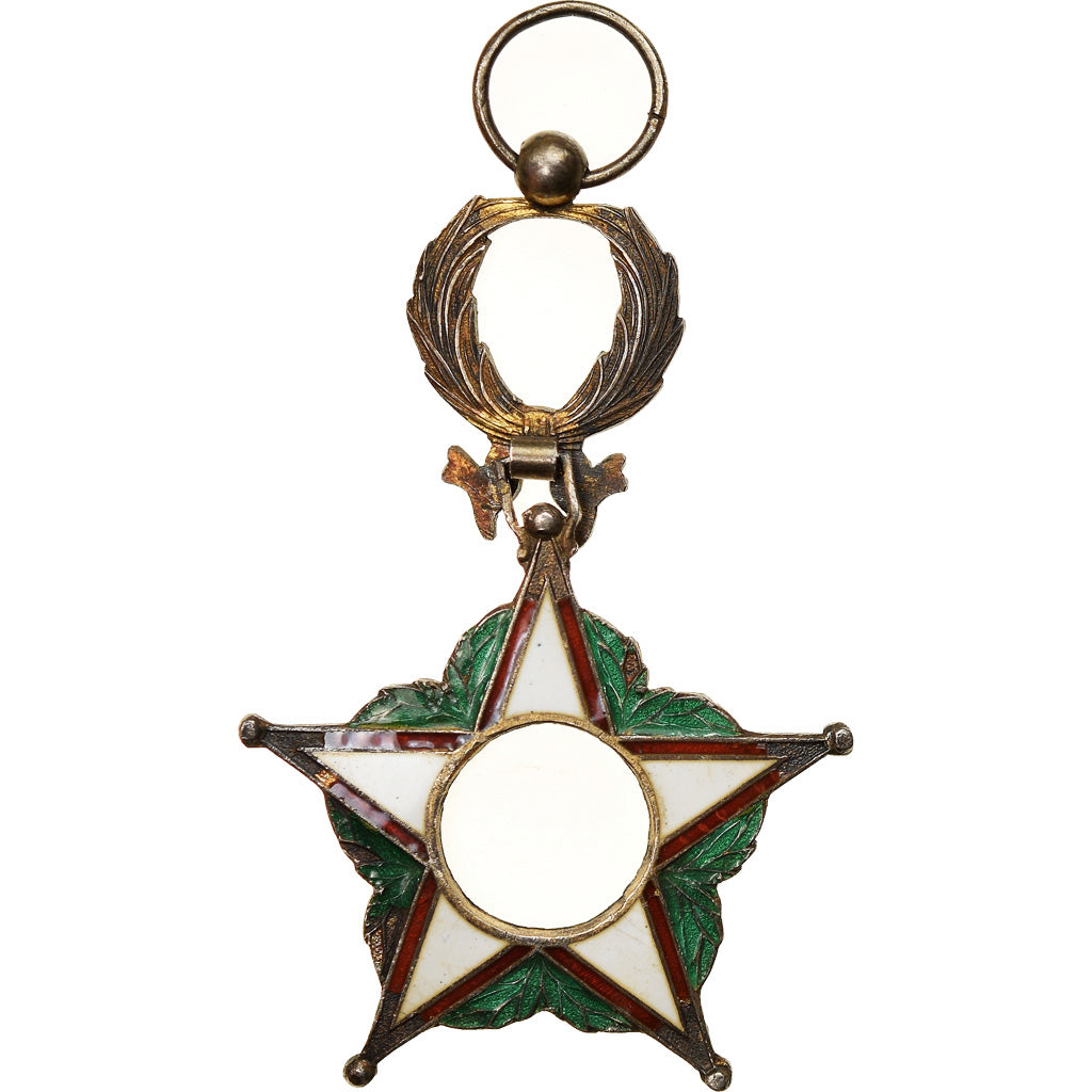 Maroc, Ordre du Ouissam Alaouite, Médaille, 1919-1930, Good Quality, Argent, 42