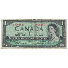 Banknot, Canada, 1 Dollar, 1954, KM:66b, VF(30-35)