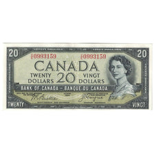 Billet, Canada, 20 Dollars, 1955-1961, KM:80a, SPL