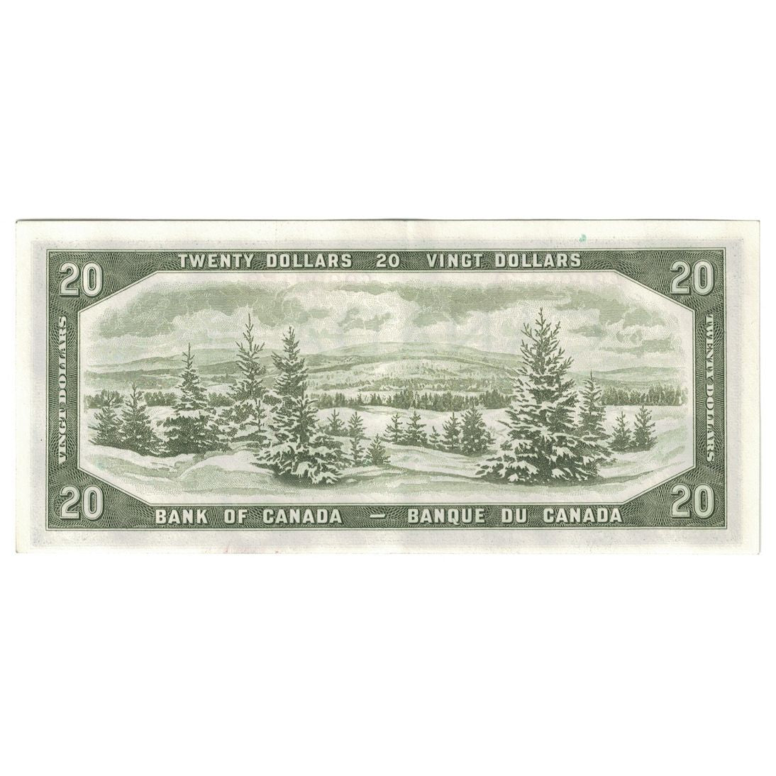 Billet, Canada, 20 Dollars, 1955-1961, KM:80a, SPL