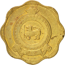 Ceylon, Elizabeth II, 10 Cents, 1965, EF(40-45), Nickel-brass, KM:130