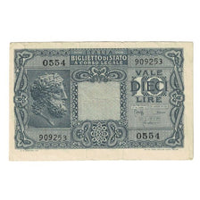Banknote, Italy, 10 Lire, 1944, 1944-11-23, KM:32c, VF(30-35)