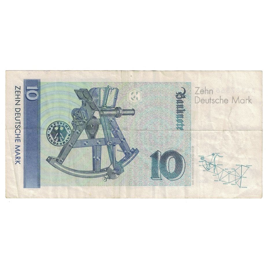 Banknote, GERMANY - FEDERAL REPUBLIC, 10 Deutsche Mark, 1989, 1989-01-02