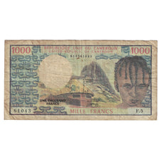 Billete, 1000 Francs, 1974, Camerún, KM:16a, BC