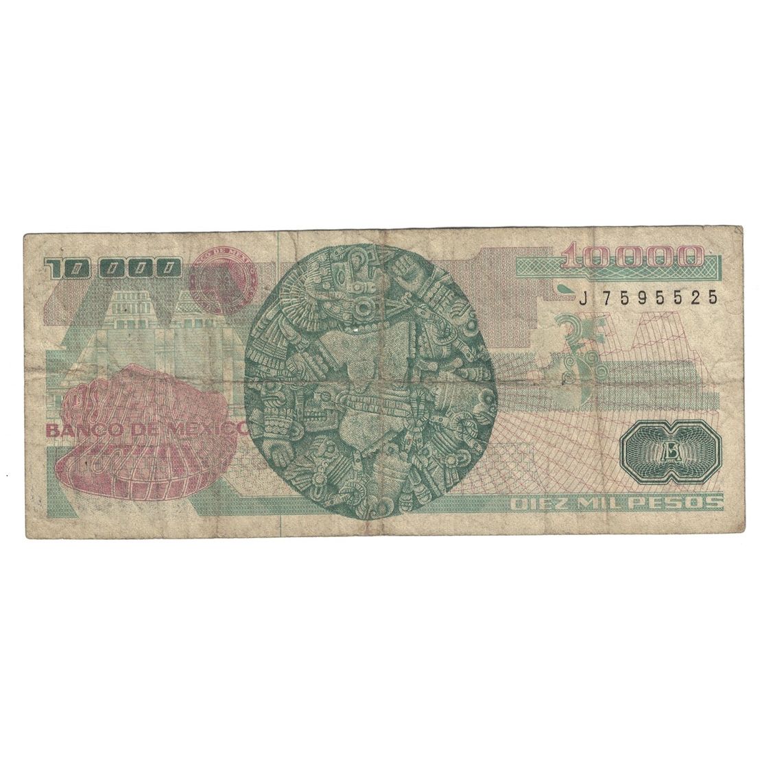 Banconote, Messico, 10,000 Pesos, 1988, 1988-02-01, KM:90b, MB