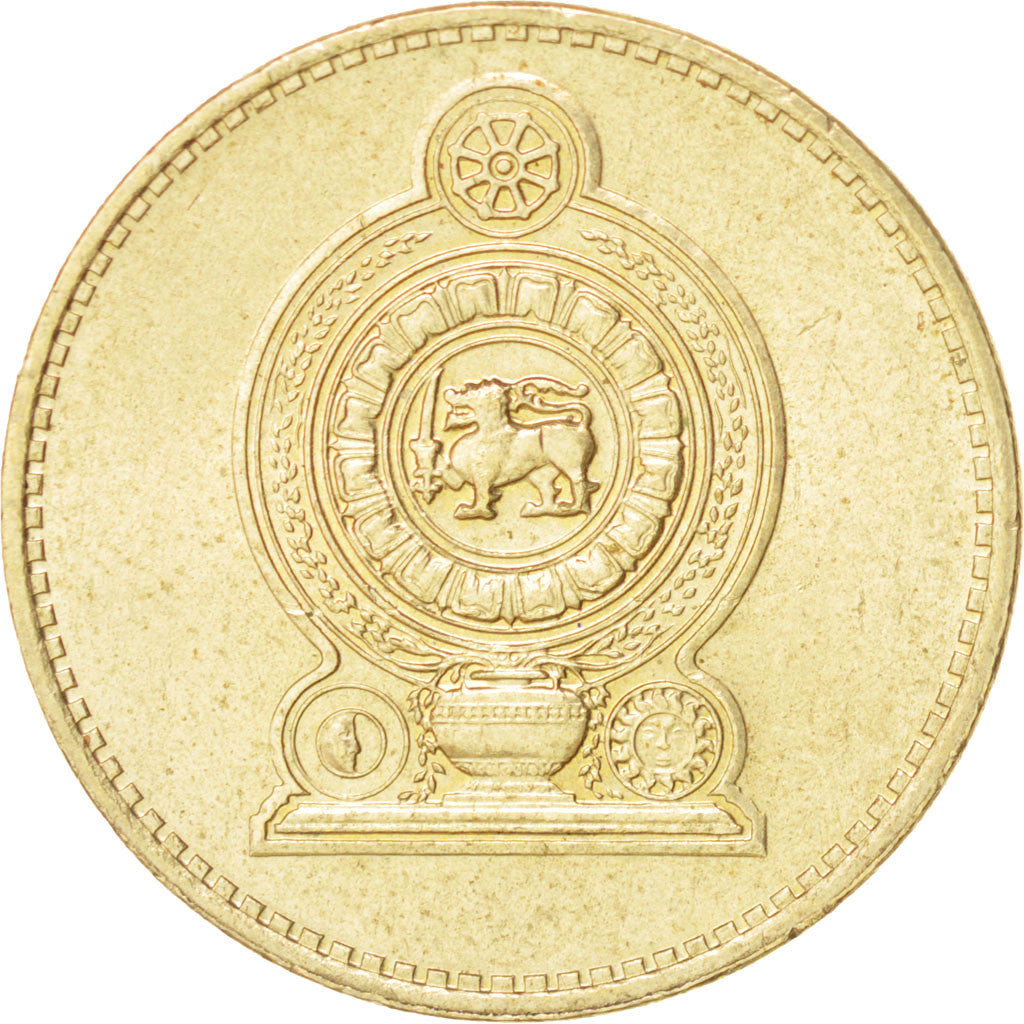 Sri Lanka, 5 Rupees, 1986, AU(55-58), Nickel-brass, KM:148.2