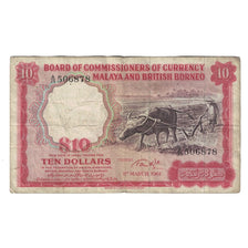 Banconote, Malesia e Borneo britannico, 10 Dollars, 1961, 1961-03-01, KM:9a, MB