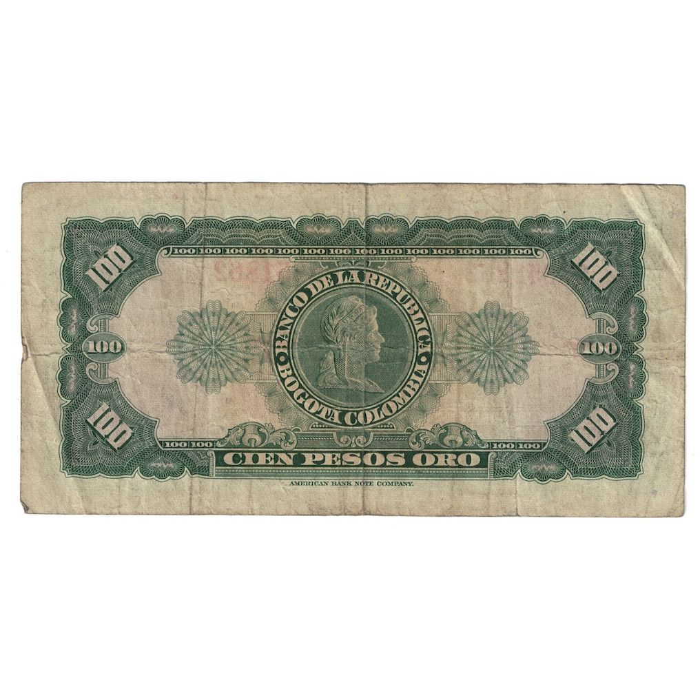 Banconote, Colombia, 100 Pesos Oro, 1964, 1964-01-01, KM:403b, MB