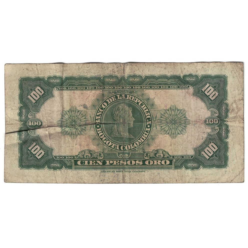 Billete, 100 Pesos Oro, 1960, Colombia, 1960-01-01, KM:403b, RC+
