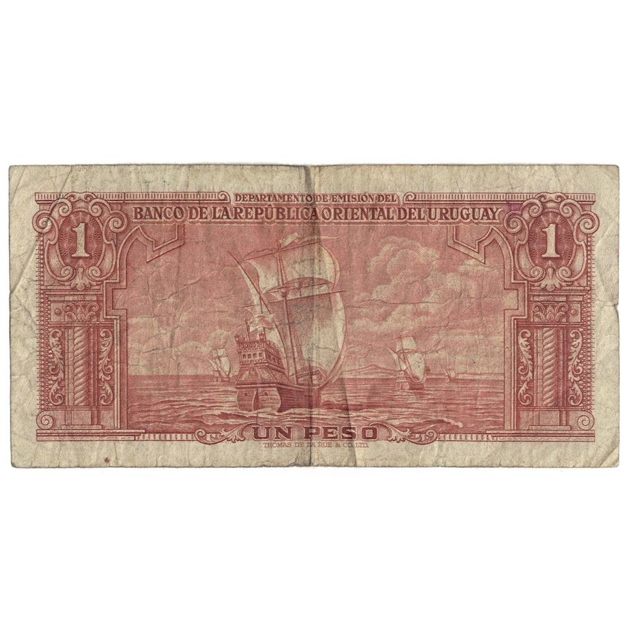 Banknote, Uruguay, 1 Peso, L.1939, KM:35a, F(12-15)