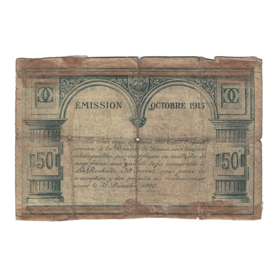 Francja, La Rochelle, 50 Centimes, 1915, F(12-15), Pirot:66-1