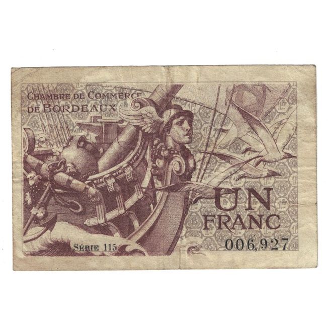 Francia, Bordeaux, 1 Franc, MB+, Pirot:30.30