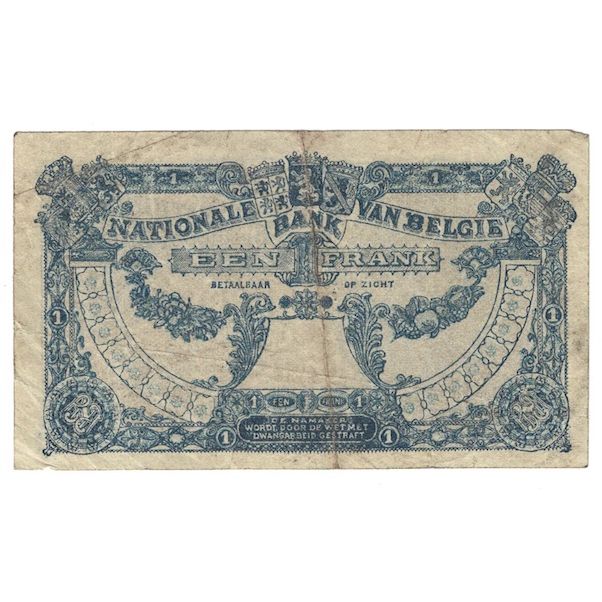Geldschein, Belgien, 1 Franc, 1920, 1920-11-17, KM:92, S