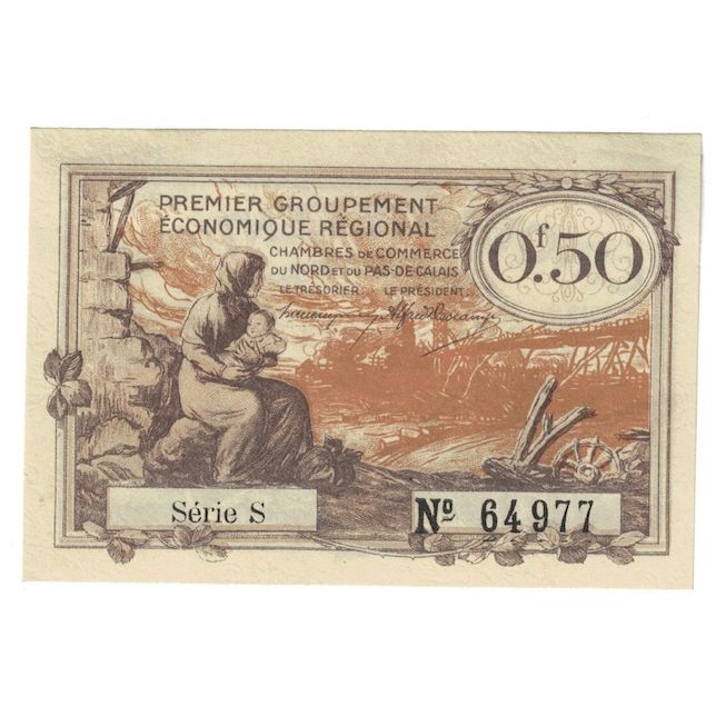 Francia, NORD-PAS DE CALAIS, 50 Centimes, 1918-1925, EBC, Pirot:94-4