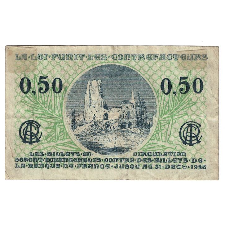 Frankreich, Arras, 50 Centimes, 1918-1925, S, Pirot:13-4