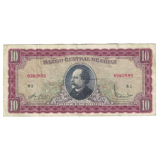 Biljet, Chili, 10 Escudos, 1967-1976, KM:142Aa, TB+