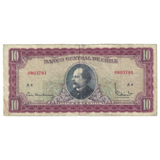 Banconote, Cile, 10 Escudos, Undated (1962-75), KM:139a, MB