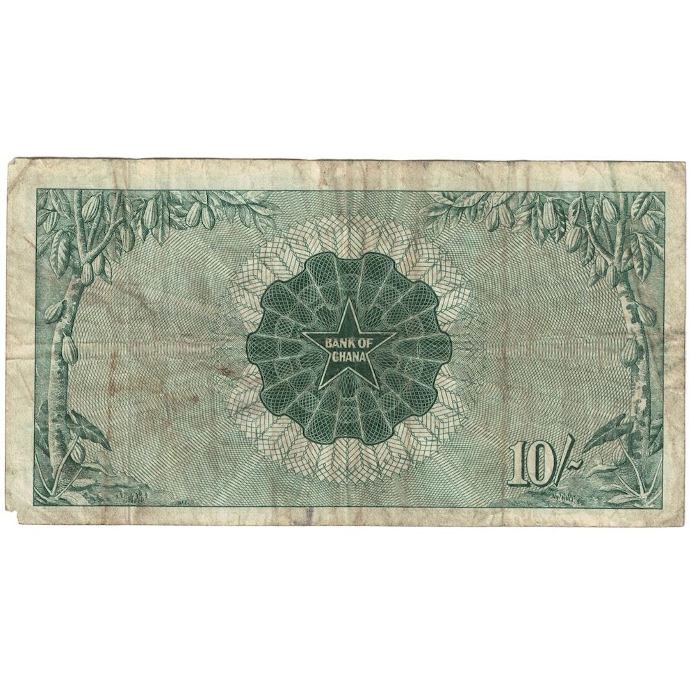 Banknote, Ghana, 10 Shillings, 1958, KM:1a, F(12-15)