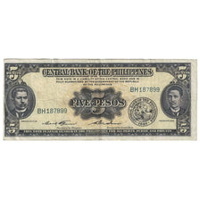 Banknote, Philippines, 5 Pesos, Undated (1949), KM:135b, VF(20-25)