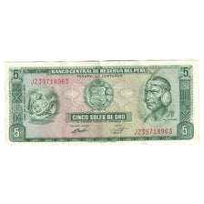 Banknote, Peru, 5 Soles De Oro, 1968, 1968-02-23, KM:92a, AU(55-58)
