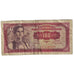 Billet, Yougoslavie, 100 Dinara, 1955, KM:69, B+