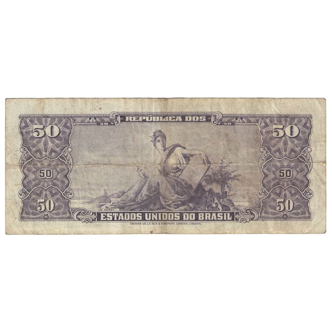 Banknote, Brazil, 5 Centavos on 50 Cruzeiros, Undated (1966-1967), KM:184a