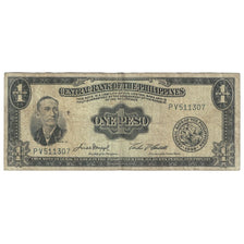 Banconote, Filippine, 1 Peso, Undated (1949), KM:133h, B+