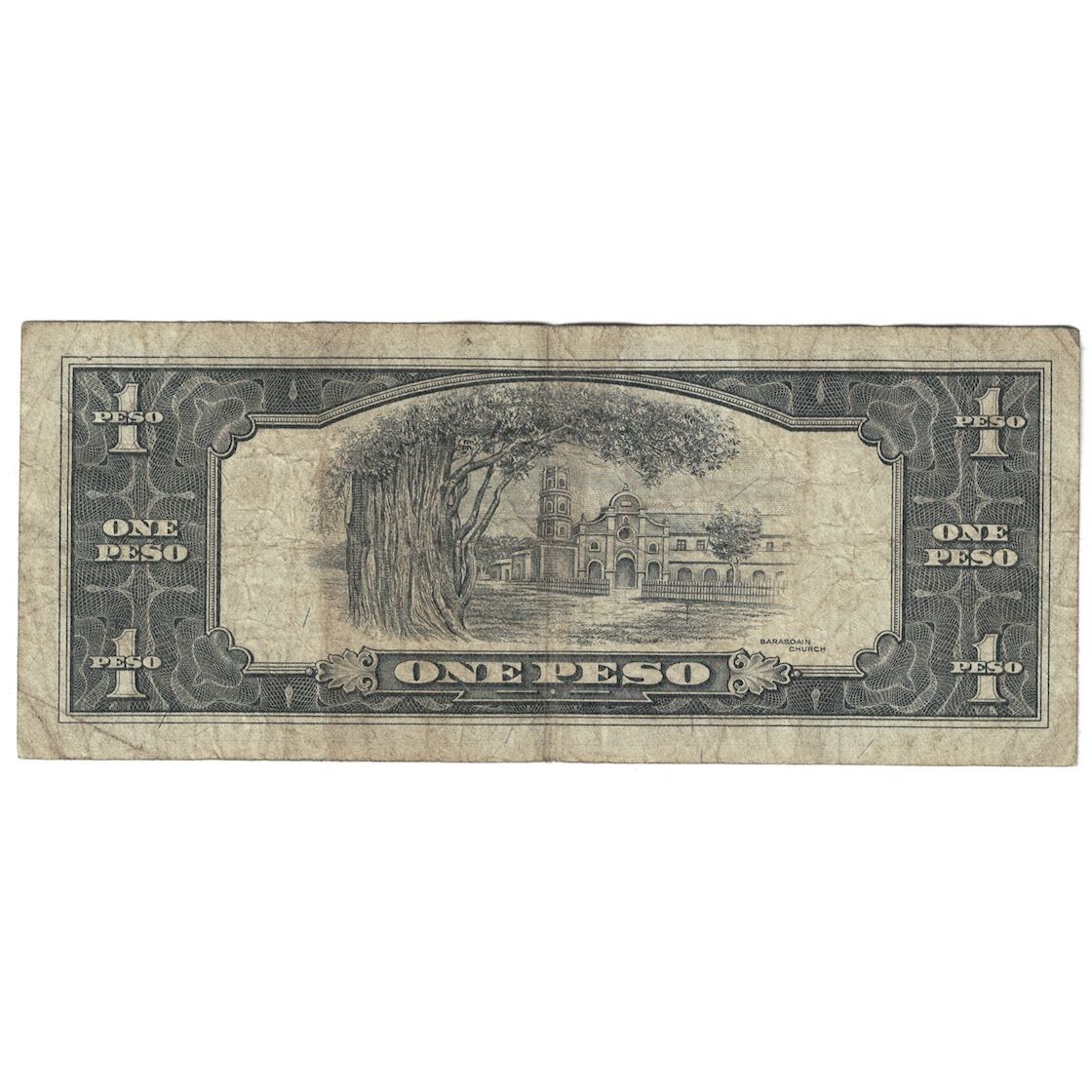 Banconote, Filippine, 1 Peso, Undated (1949), KM:133h, B+