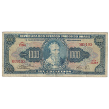 Banknot, Brazylia, 1000 Cruzeiros, ND(1961-1963), KM:173c, F(12-15)