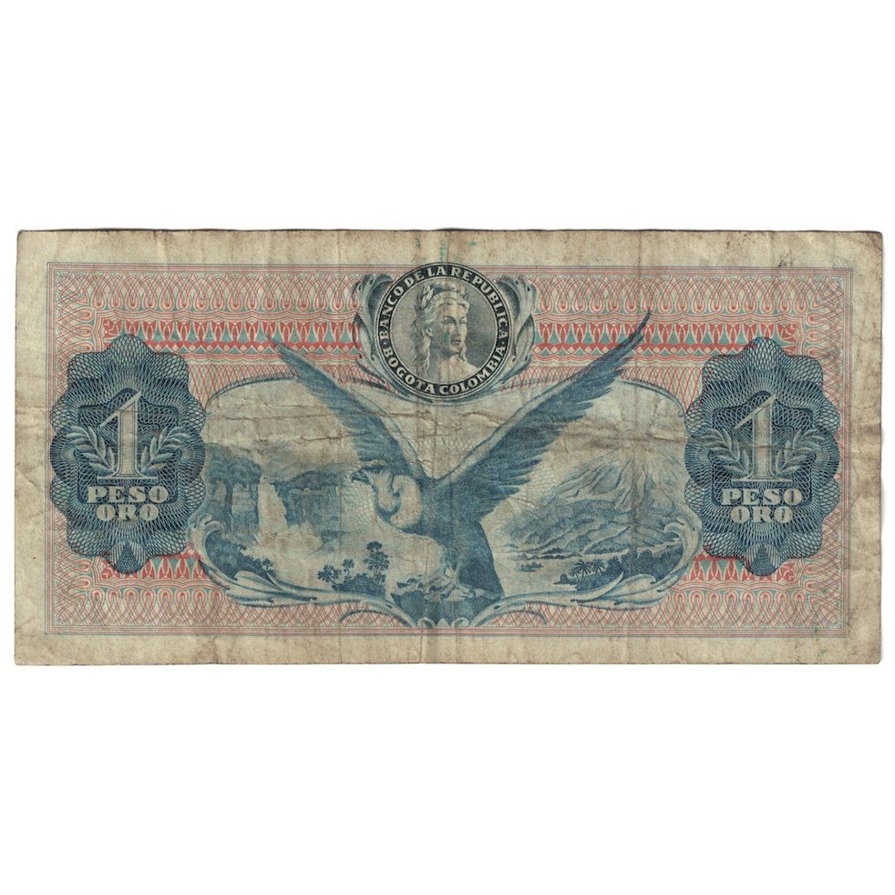 Banknote, Colombia, 1 Peso Oro, 1964, 1964-01-02, KM:404b, F(12-15)