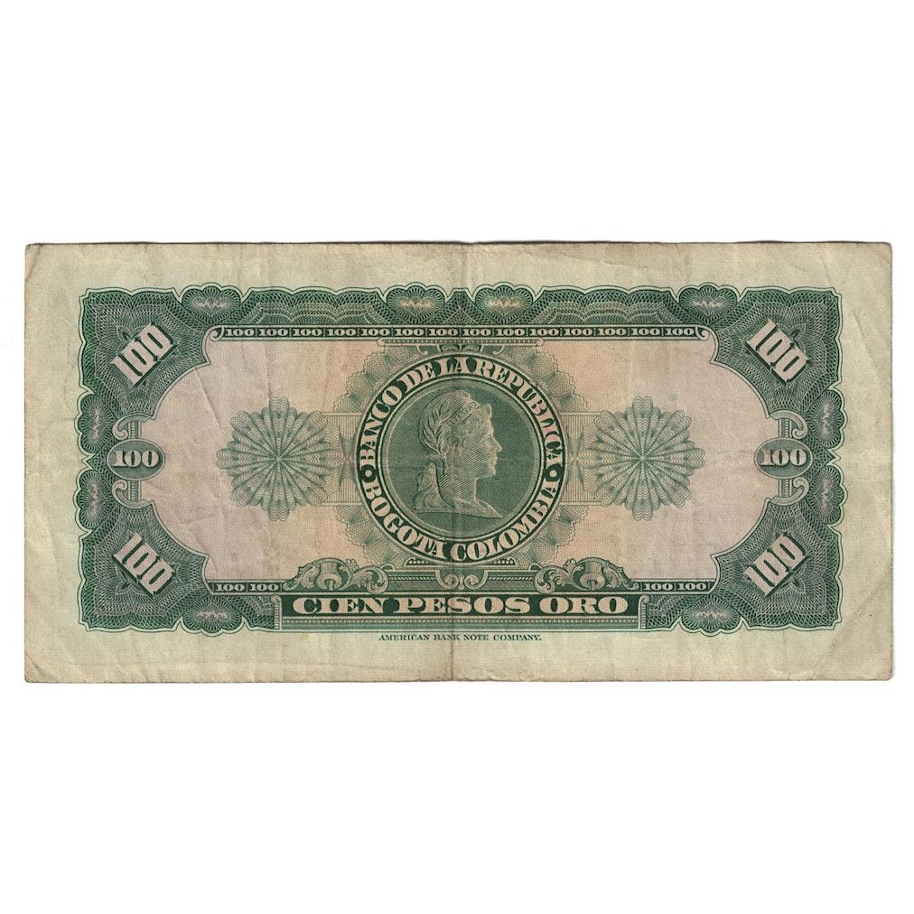 Geldschein, Kolumbien, 100 Pesos Oro, 1964, 1964-01-01, KM:403b, S+