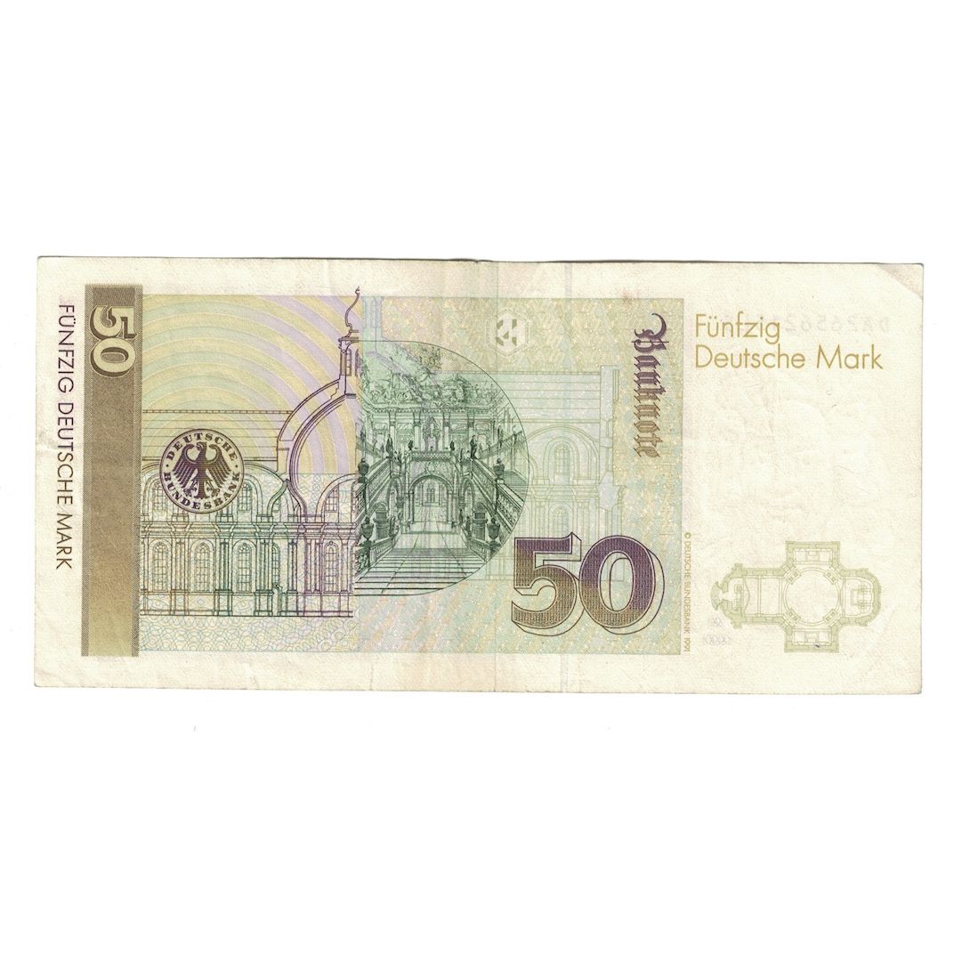 Banknot, Niemcy - RFN, 50 Deutsche Mark, 1993, 1993-10-01, KM:40c, EF(40-45)