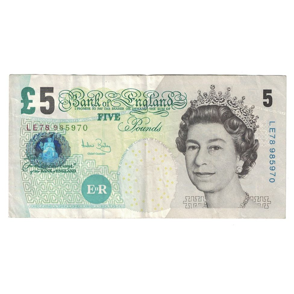 Billete, 5 Pounds, 2004, Gran Bretaña, KM:391c, MBC