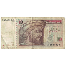 Banknote, Tunisia, 10 Dinars, 1994, 1994-11-07, KM:87, VF(20-25)