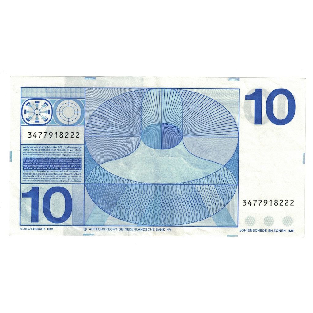 Banknote, Netherlands, 10 Gulden, 1968, KM:91b, AU(50-53)