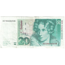 Banknot, Niemcy - RFN, 20 Deutsche Mark, 1991, 1991-08-01, KM:39b, EF(40-45)
