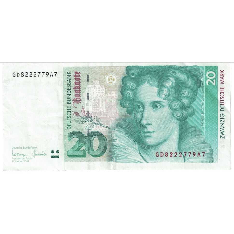 Banknote, GERMANY - FEDERAL REPUBLIC, 20 Deutsche Mark, 1991, 1991-08-01
